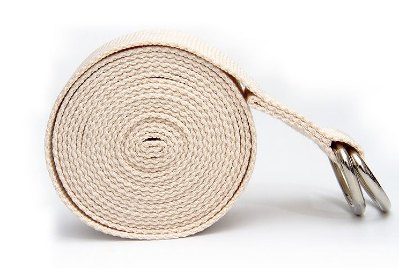 cotton cream colored yoga stretching band