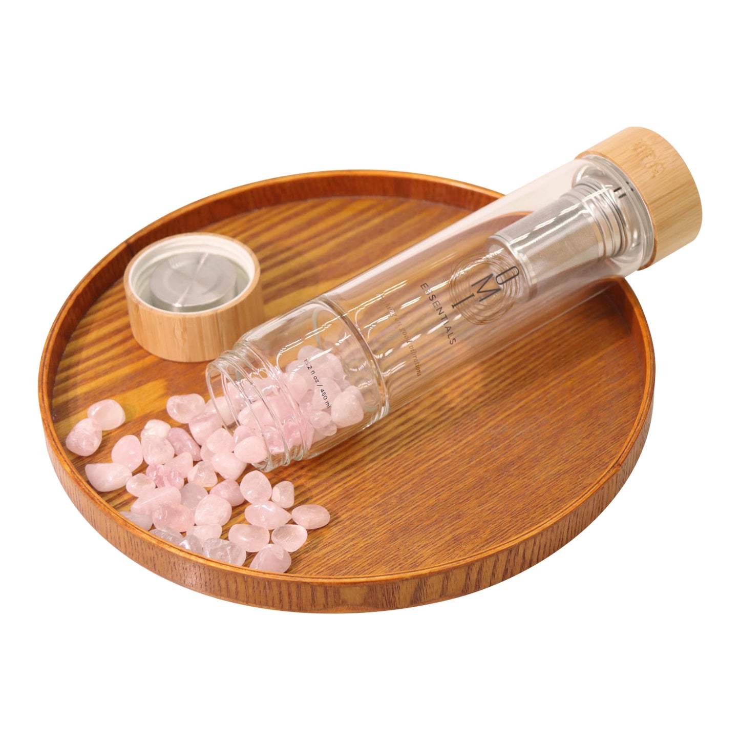 OMI Essentials Crystal Infused Water Bottle and Tea Infuser